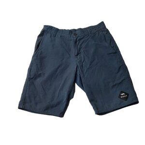mens rvca classic blue non-stretch shorts size 29
